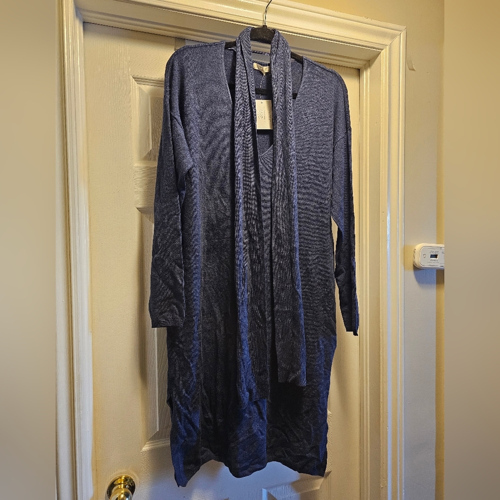 C&G Long sleeve belted sweater dress